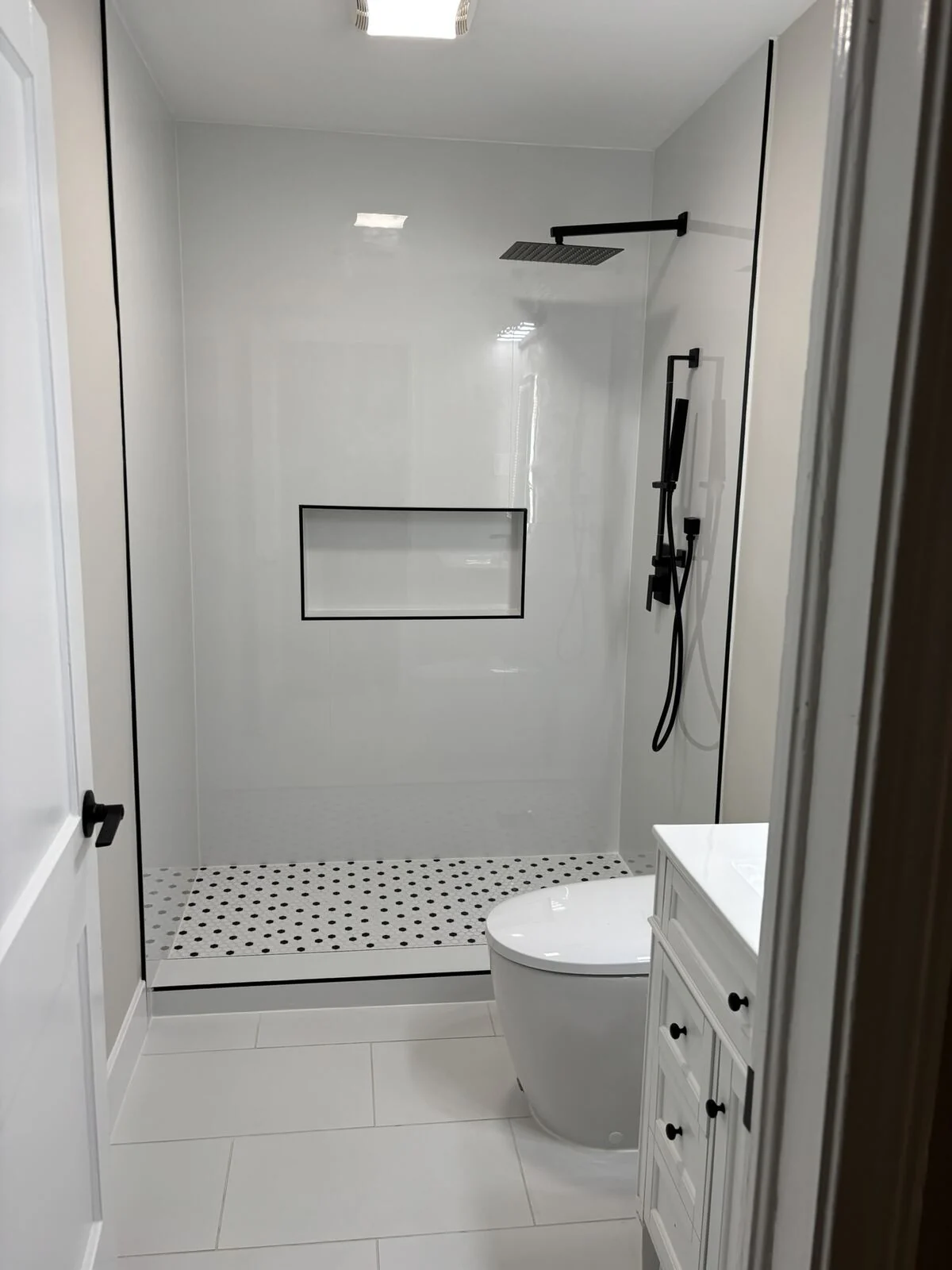 Custom Shower and Tile Finish