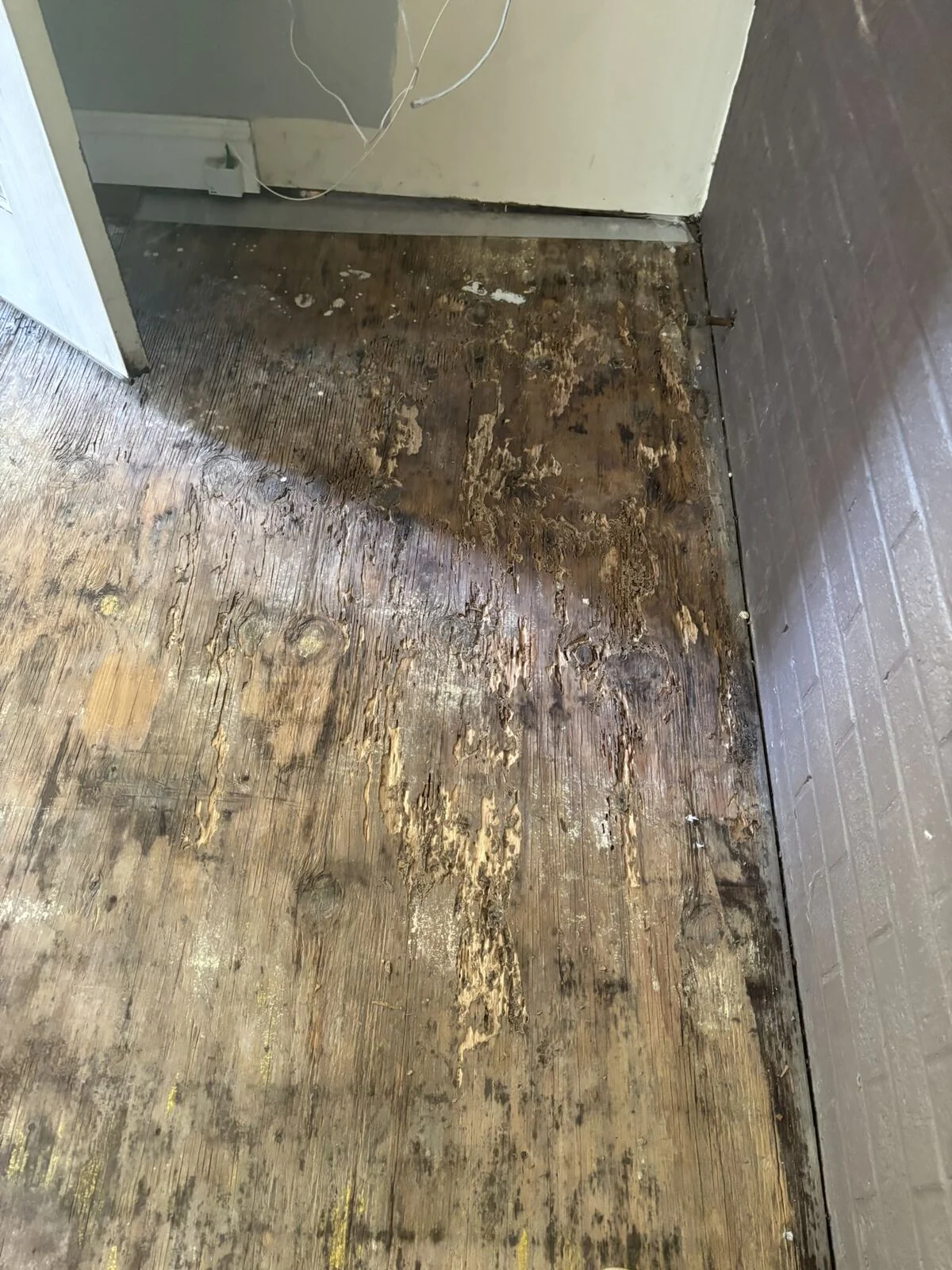 Damaged Floor — Before Repair