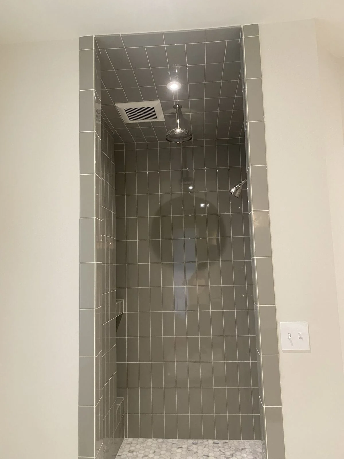 Dark Tile Shower