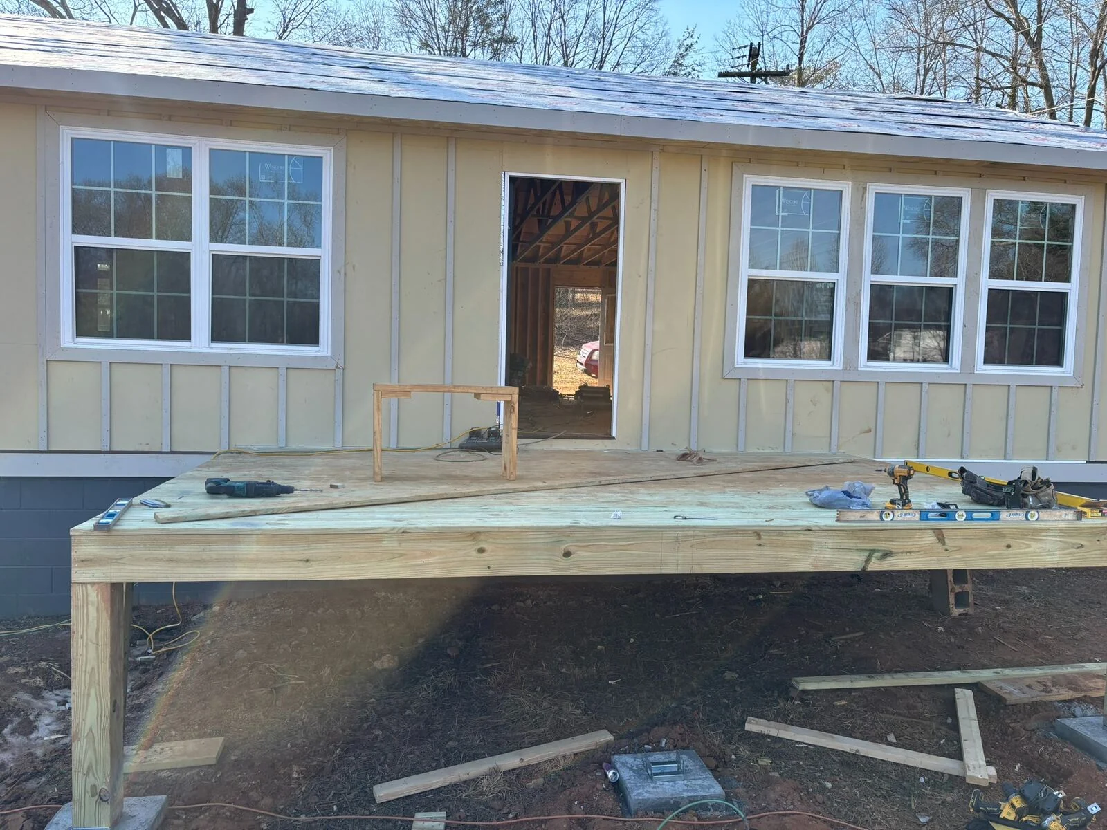 Deck Construction — In Progress