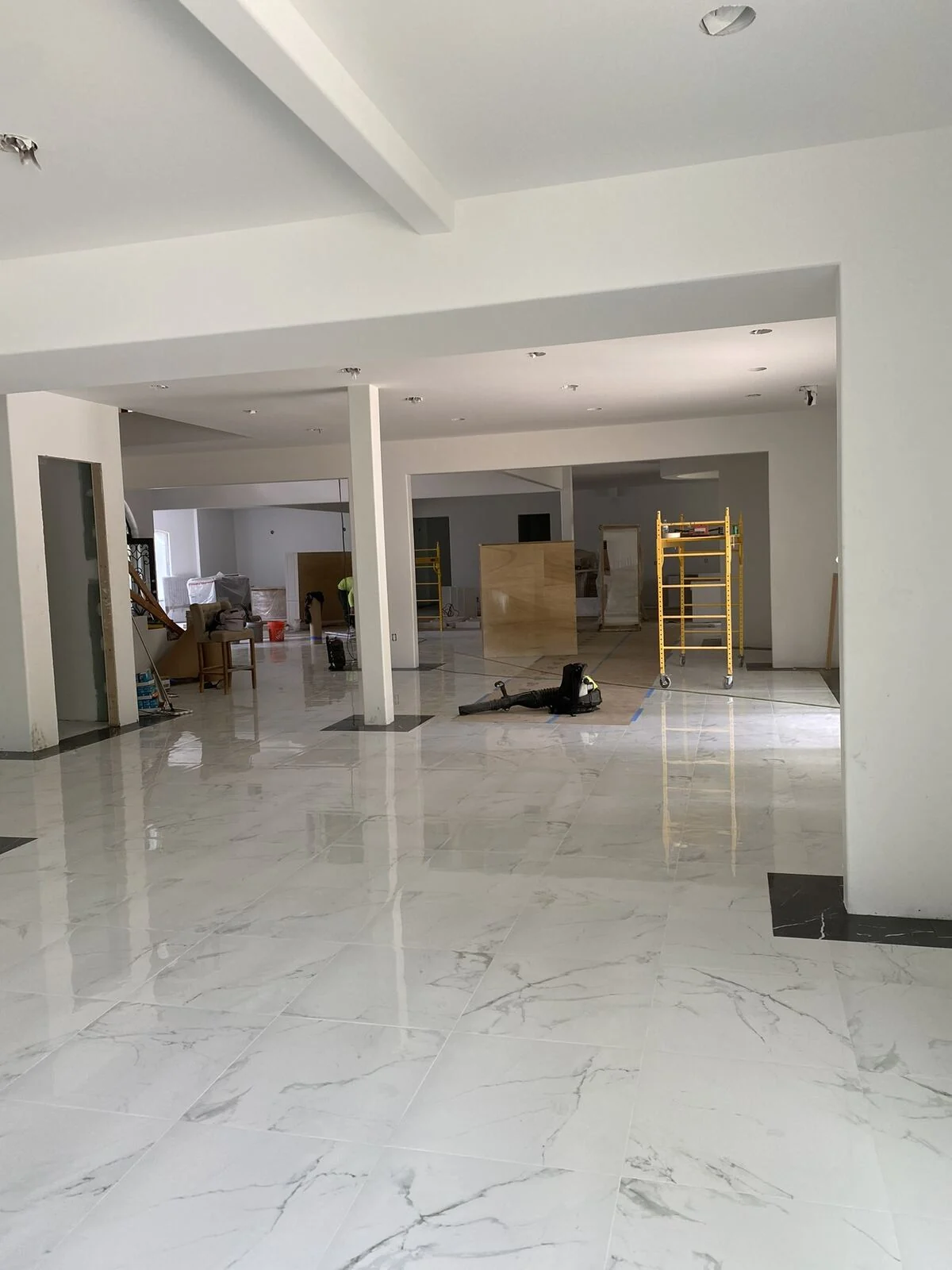 Large-Format Marble-Look Flooring