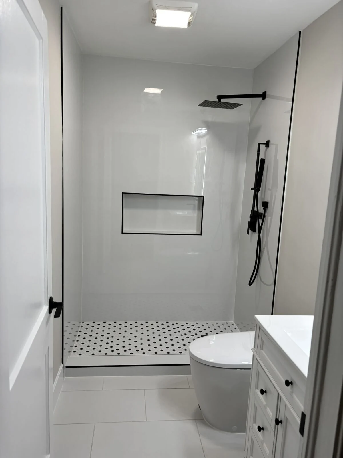 Modern custom shower remodel