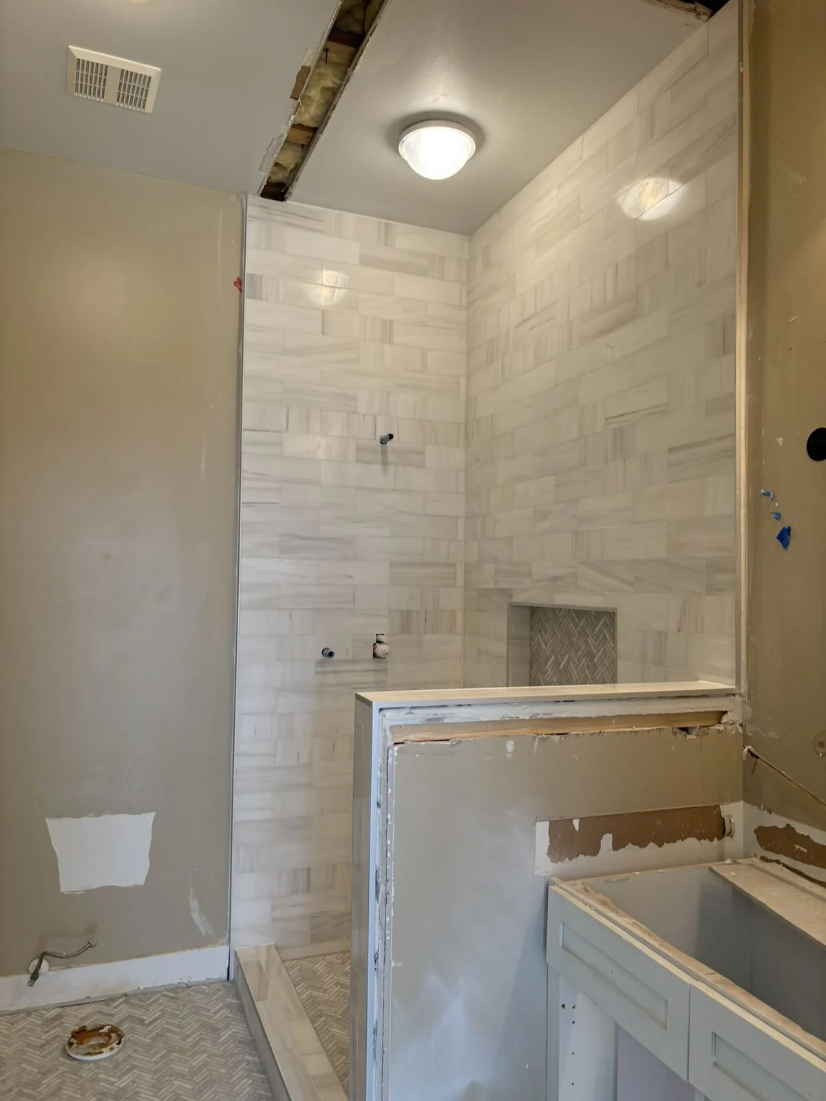 Shower Tile and Bathroom Build